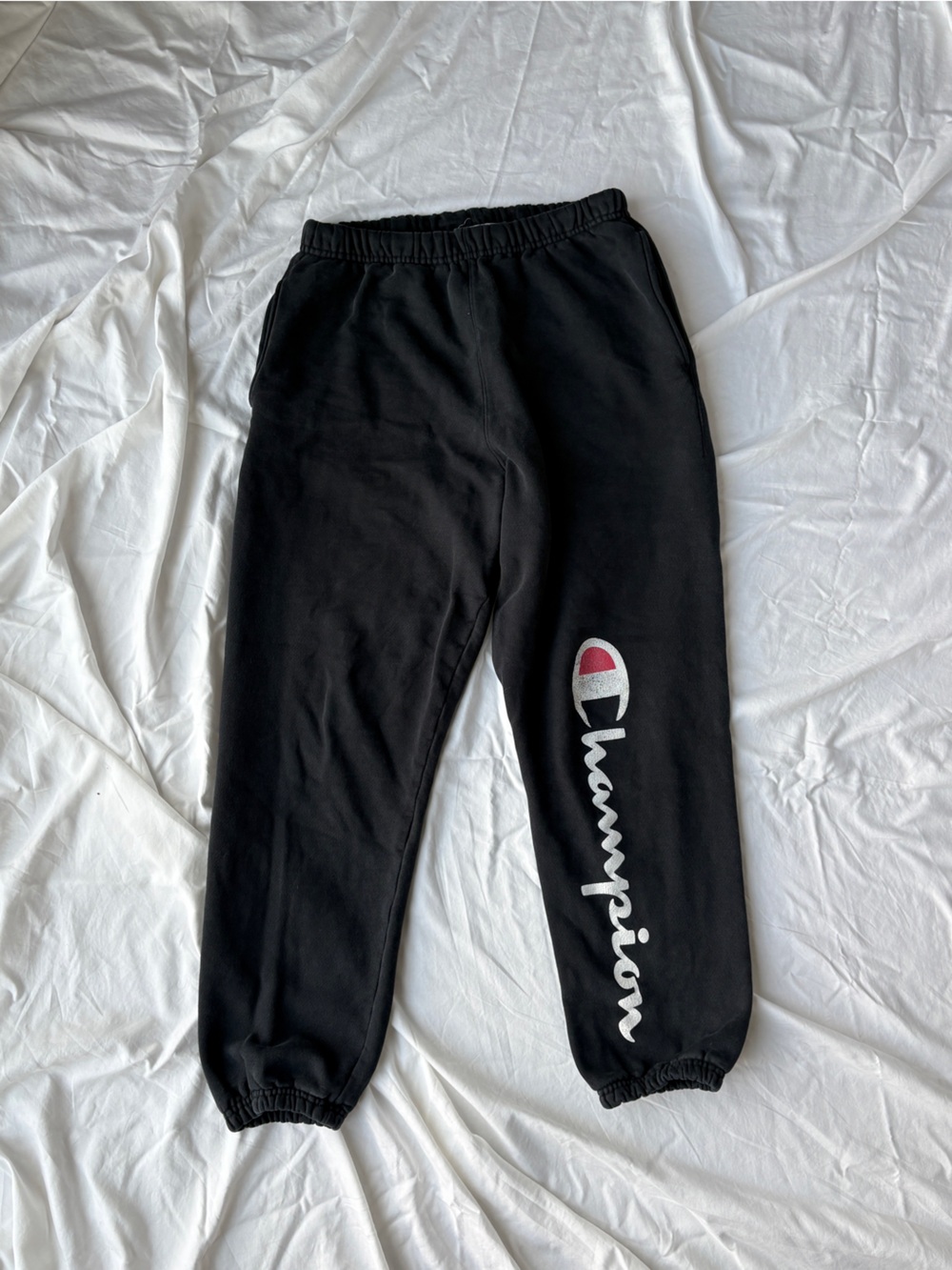 Champion Men’s Black Logo Sweatpants